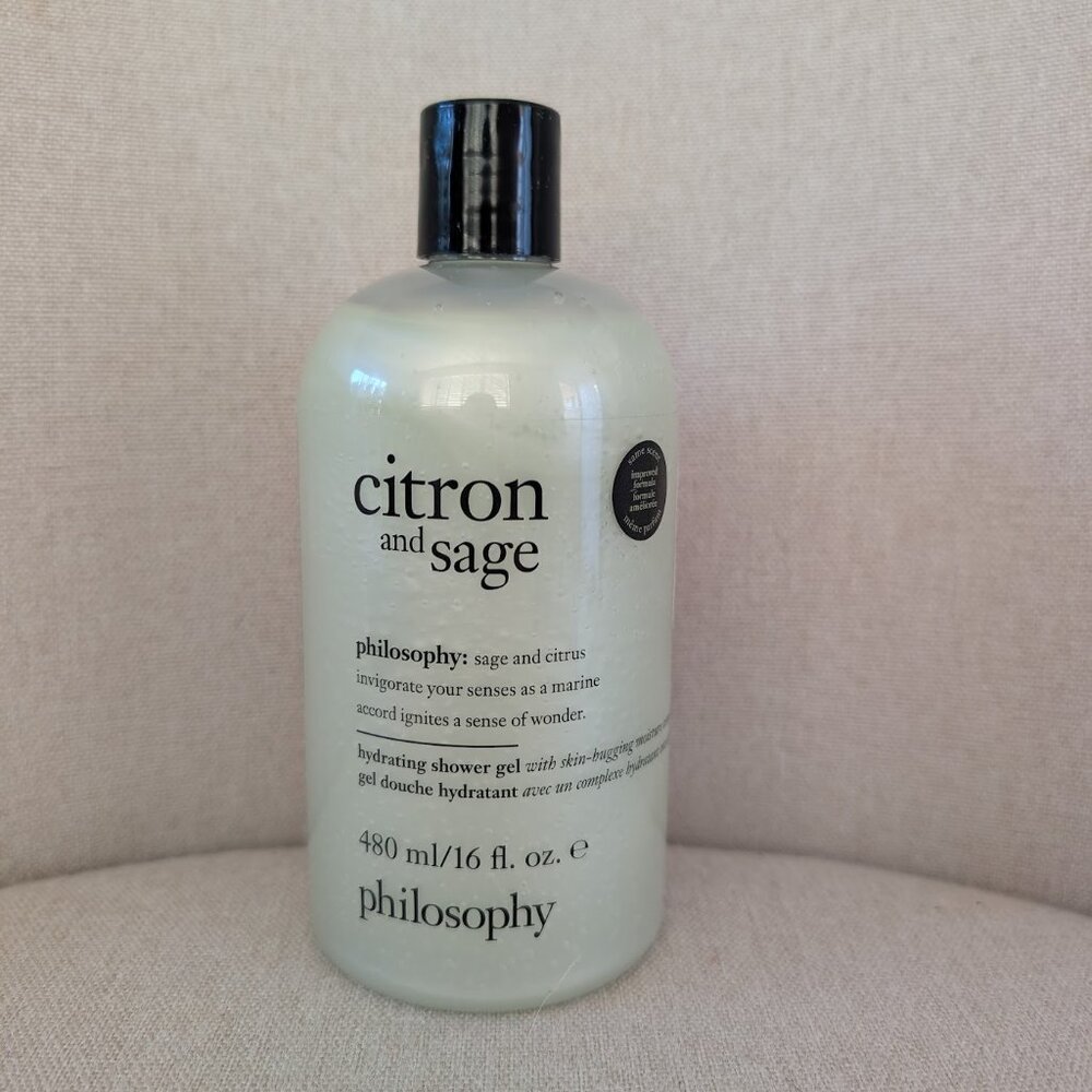 NEW Philosophy Citron and Sage 3-In-1 Shower Gel Bubble Bath Shampoo 16 fl‎ oz